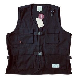 NWT GUOCHAO3928 Rostory Child Hype Vest Men XL Black Studio Military Pockets 901